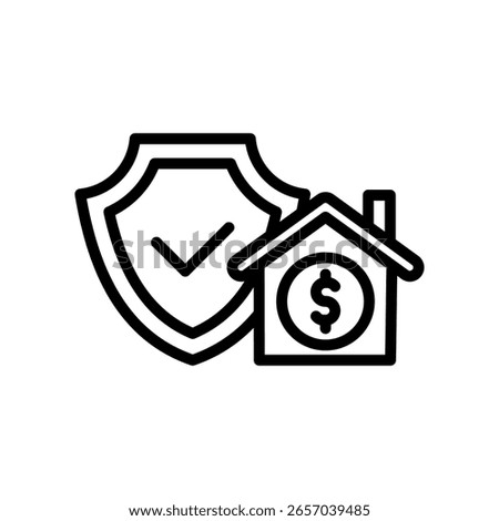 Asset Protection Icon Outline Vector Illustration