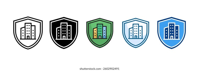 Asset Protection Icon Set Multiple Style Collection