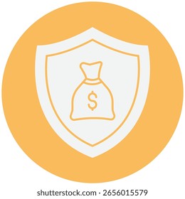Protección de activos :Icono de Vector que puede modificarse o editarse fácilmente 

