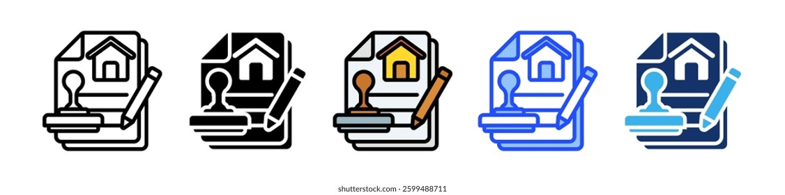 Asset Register Icon Set With Multiple Style Collection