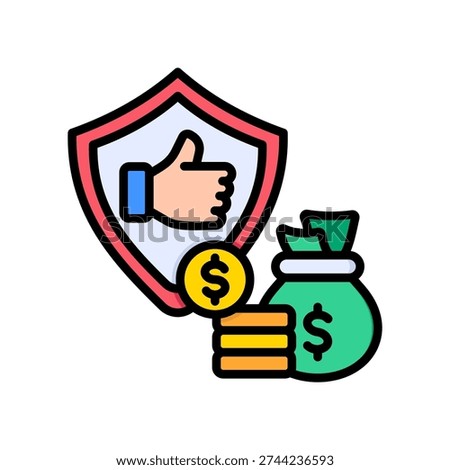 Asset Reliability Icon Lineal Color Vector Illustration