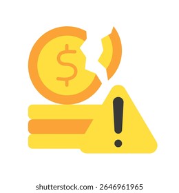 Asset Risk flat color, mini illustration icon. use for modern concept, print, UI, UX kit, web and app development. Vector related to risk management, business, finance.

