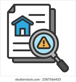 Asset Risk Report Icon Element For Design