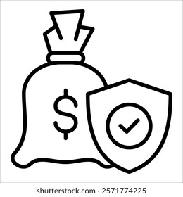 Asset Security Icon Element For Design