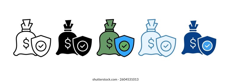 Asset Security Icon Set Multiple Style Collection