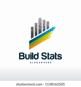 Asset Stats logo designs vector, Building logo designs vector
