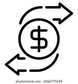 Asset Transfer icon for web, app, infographic, etc