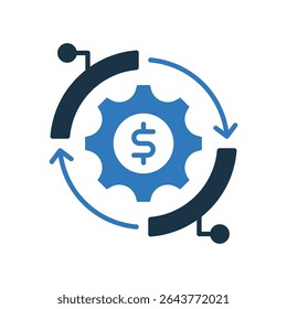 Ícone de Utilização de Ativo - Ilustração de Vetor Misto