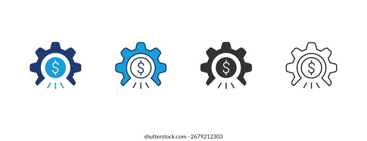 Asset Utilization Icon Set Multiple Style Collection