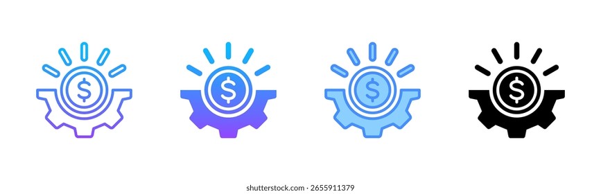 Conjunto de Ícones de Vários Estilos de Utilização de Ativo