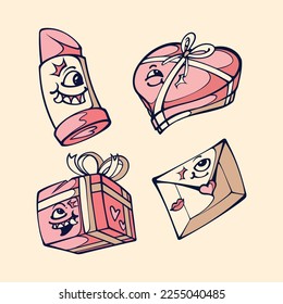Asset Valentine gift vector art