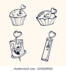 Asset Valentine-Geschenk-Vektorgrafik