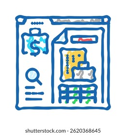 asset valuation doodle icon sketch vector. asset valuation sign. isolated symbol illustration