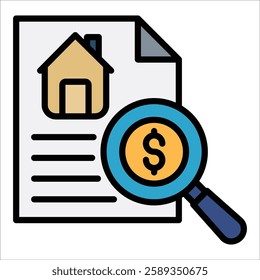 Asset Valuation Icon Element For Design