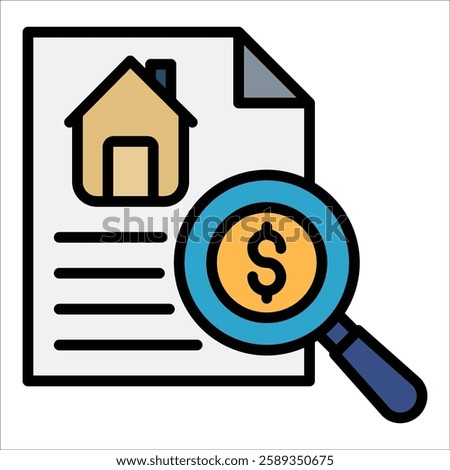 Asset Valuation Icon Element For Design