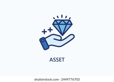 Ilustración de Vector de activos, ícono o símbolo de logotipo