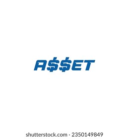 Asset wordmark logo icon vector template.eps
