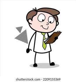 asset of a young businessman cartoon character reading a note
