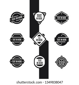 Assets collection of modern, cool, simple, and great black and white abstract emblem, logo pack, sign and symbol. Made from basic shape like circle, triangle, rectangle, square