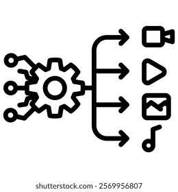 Assets Icon Line Vector Illustration