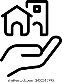 Vector de ilustración de icono de línea de activos