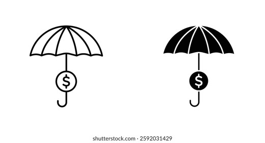 assets protection icon symbol collection on white background.