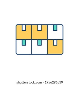 Assets RGB color icon. Cash equivalents and investments. Revenue generation. Personal property. Stock inventory. Value resource conversion into cash. Economic value. Isolated vector illustration