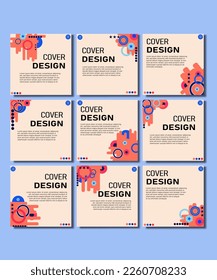 Assets for social media banner template post. geometric elements minimalist design vector.
