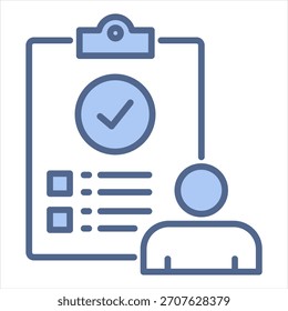 Asignar Ilustración vectorial de icono azul