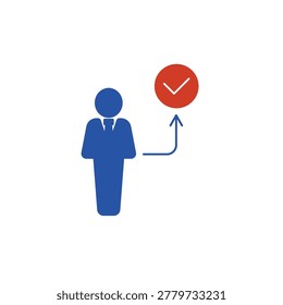 Assign icon, isolated on white background.
