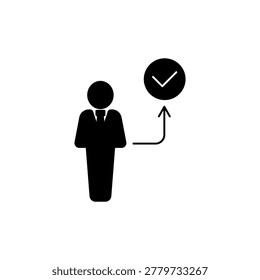 Assign icon, isolated on white background.
