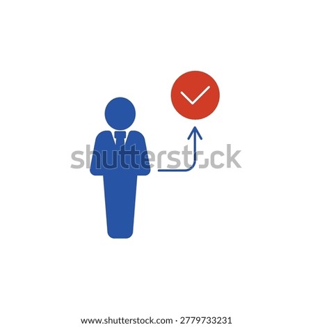 Assign icon, isolated on white background.