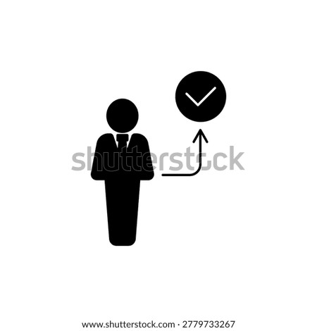Assign icon, isolated on white background.