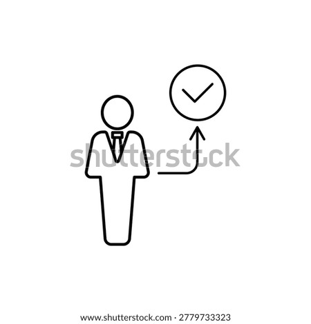 Assign icon, isolated on white background.