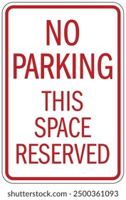 Señal y etiquetas de estacionamiento asignadas