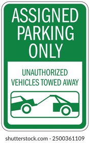 Señal y etiquetas de estacionamiento asignadas