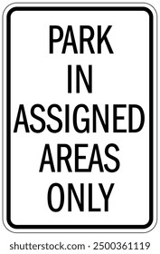 Señal y etiquetas de estacionamiento asignadas