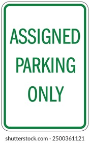 Señal y etiquetas de estacionamiento asignadas