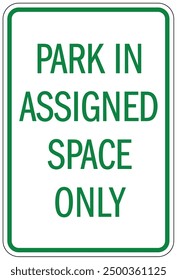 Señal y etiquetas de estacionamiento asignadas