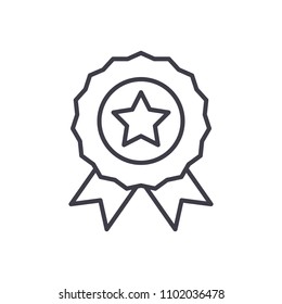 Assigned reward black icon concept. Assigned reward flat  vector symbol, sign, illustration.