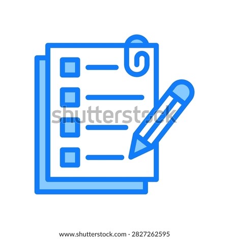 Assignment blue icon Vector Illustration
