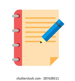 Assignment, book, education icon vector image. Can also be used for education, academics and science. Suitable for use on web apps, mobile apps and print media.