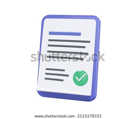 Assignment done icon. Clipboard, checklist symbol. 3d vector illustration. Clipboard with checklist icon. Flat illustration of clipboard with checklist icon for web. 3D free to edit. To do list icon.