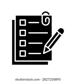 Assignment glyph icon Vector Illustration