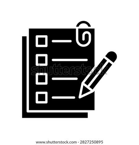 Assignment glyph icon Vector Illustration