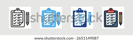 Assignment Icon Collection Set Multiple Style