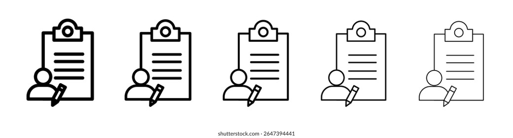 Ícone de atribuição logotipo do conjunto de ilustrações simples