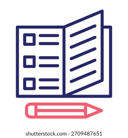 Ilustração do vetor de estilo de cor da linha do ícone de atribuição