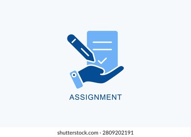 Assignment Icon Or Logo Isolated Vector Illustration