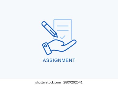 Assignment Icon Or Logo Isolated Vector Illustration